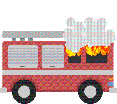 brendendes Feuerwehrauto