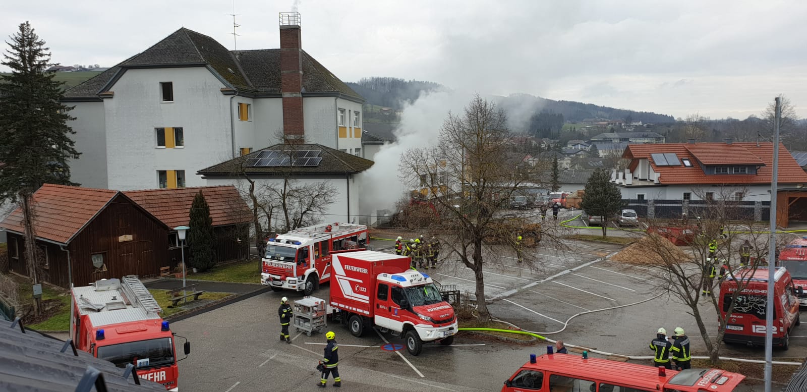 Brand Hackschnitzellager